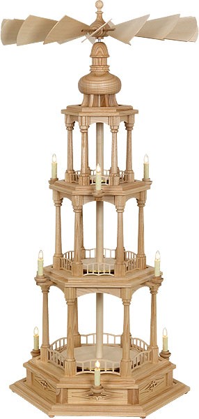 Holger Seidel 3stöckige Pyramide, neutral ohne Figuren, elektrisch Holger Seidel 3stöckige Pyramide, neutral ohne Figuren, elektrisch