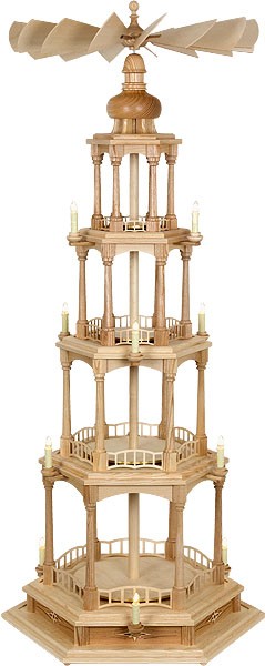 Holger Seidel 4stöckige Pyramide, neutral ohne Figuren, elektrisch Holger Seidel 4stöckige Pyramide, neutral ohne Figuren, elektrisch