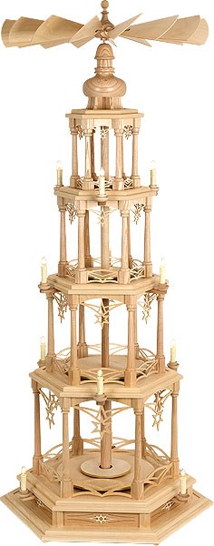 Holger Seidel 4stöckige Pyramide Sternenmotiv ohne Figuren, elektrisch Holger Seidel 4stöckige Pyramide Sternenmotiv ohne Figuren, elektrisch