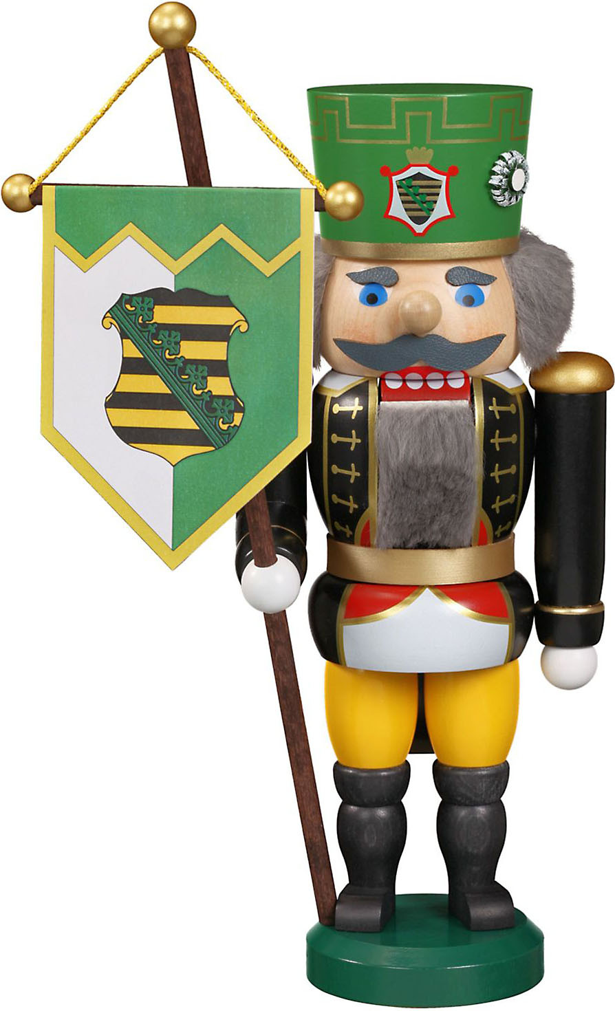 Seiffener Volkskunst Nussknacker Sächsischer Bergmann, 27 cm Seiffener Volkskunst Nussknacker Sächsischer Bergmann, 27 cm