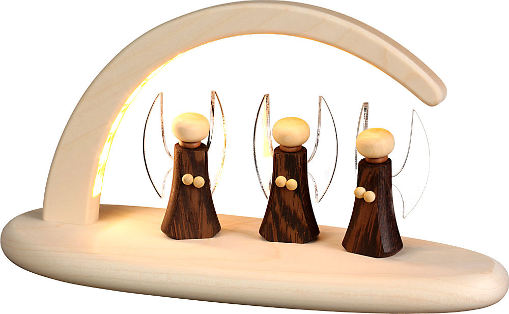 Seiffener Volkskunst Lichterbogen Engel, natur Seiffener Volkskunst Lichterbogen Engel, natur