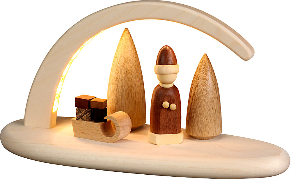 Seiffener Volkskunst Lichterbogen Weihnachtsmotiv, natur Seiffener Volkskunst Lichterbogen Weihnachtsmotiv, natur