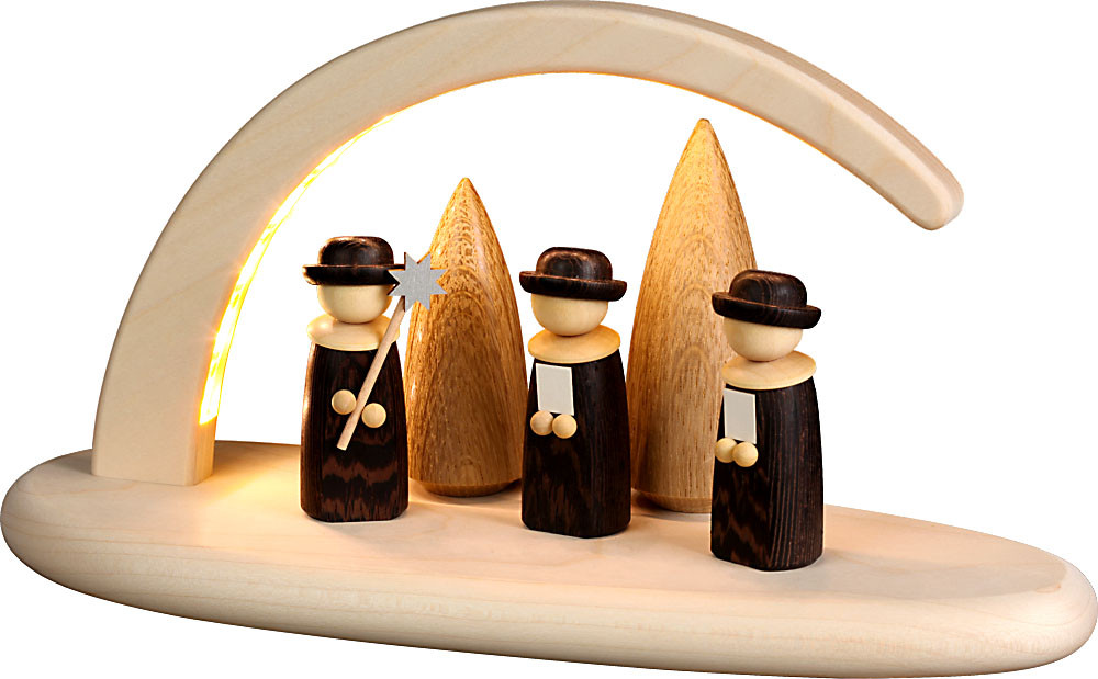 Seiffener Volkskunst Lichterbogen Weihnachtssänger, natur Seiffener Volkskunst Lichterbogen Weihnachtssänger, natur