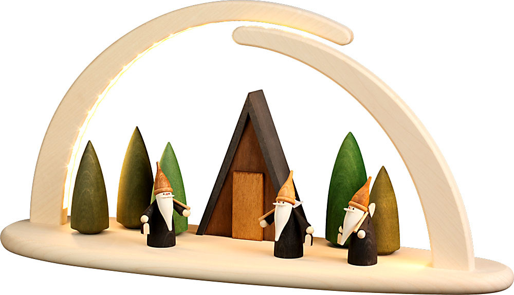 Seiffener Volkskunst Lichterbogen Bergwichtel Seiffener Volkskunst Lichterbogen Bergwichtel
