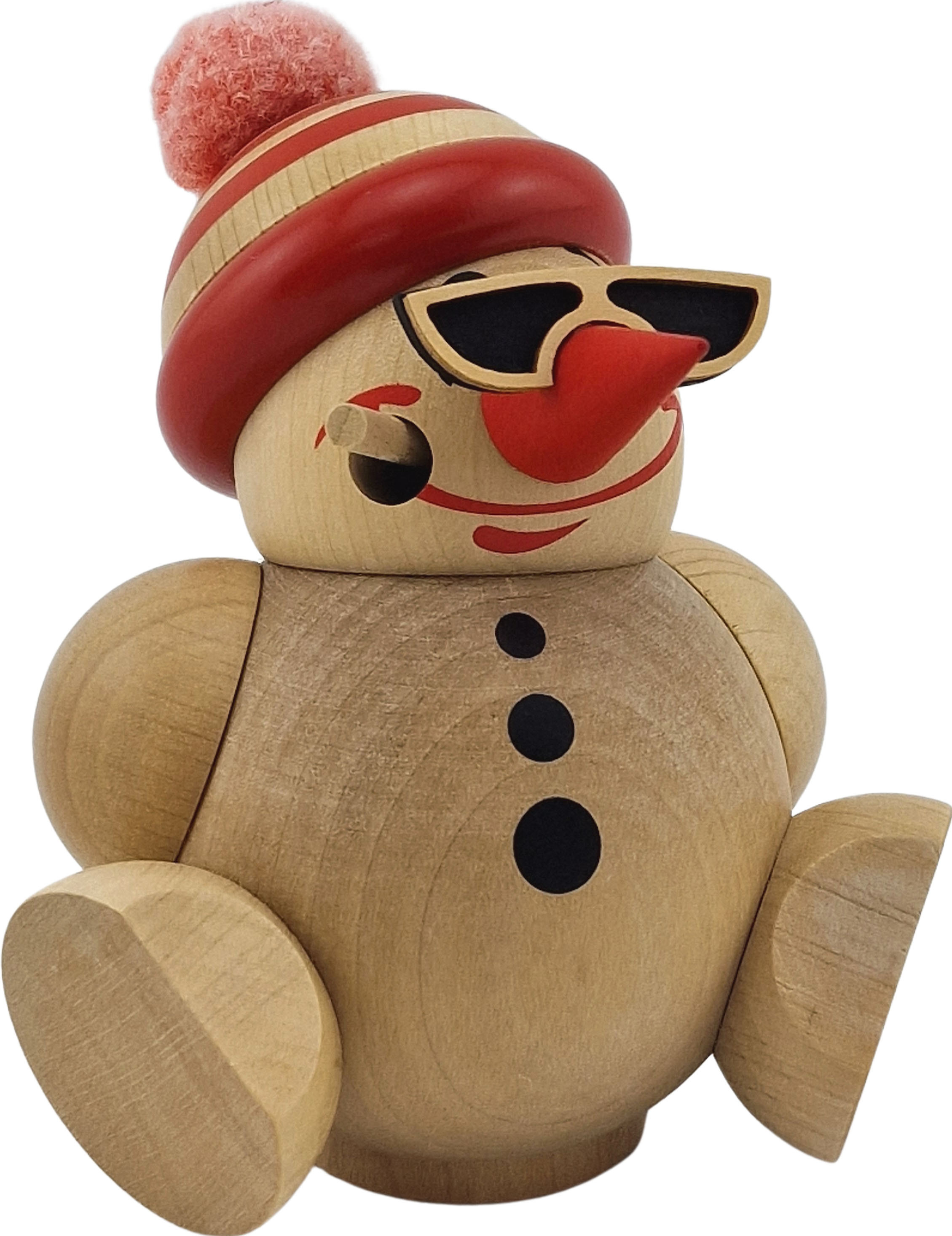Seiffener Volkskunst eG Kugelräucherfigur Cool Man mit Mütze Seiffener Volkskunst eG Kugelräucherfigur Cool Man mit Mütze