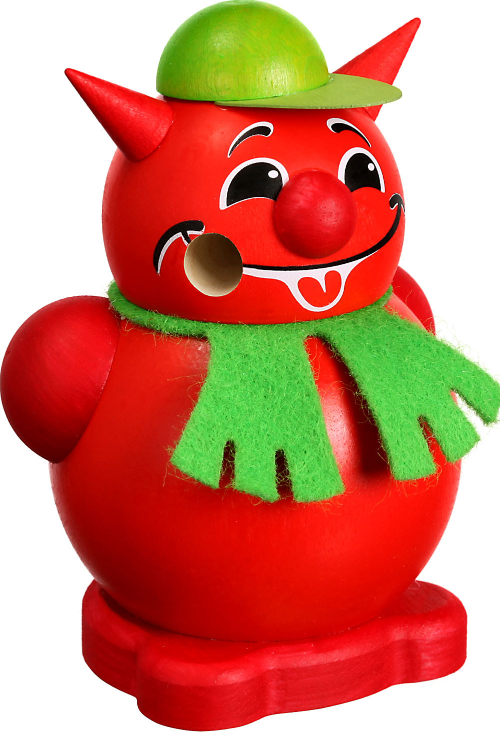 Seiffener Volkskunst Kugelräucherfigur Teufel, klein Seiffener Volkskunst Kugelräucherfigur Teufel, klein
