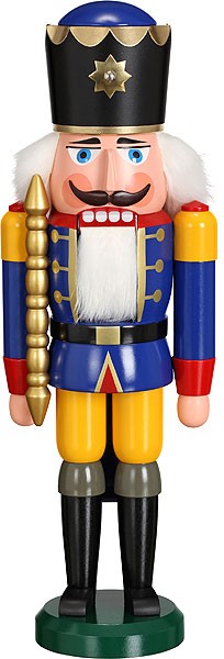 Seiffener Volkskunst eG Nussknacker König Blau Seiffener Volkskunst eG Nussknacker König Blau