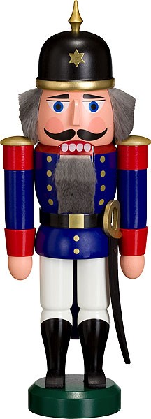 Seiffener Volkskunst eG Nussknacker Soldat blau Seiffener Volkskunst eG Nussknacker Soldat blau