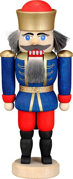 Seiffener Volkskunst eG Mini-Nussknacker König blau Seiffener Volkskunst eG Mini-Nussknacker König blau