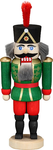 Seiffener Volkskunst eG Mini-Nussknacker Husar grün Seiffener Volkskunst eG Mini-Nussknacker Husar grün