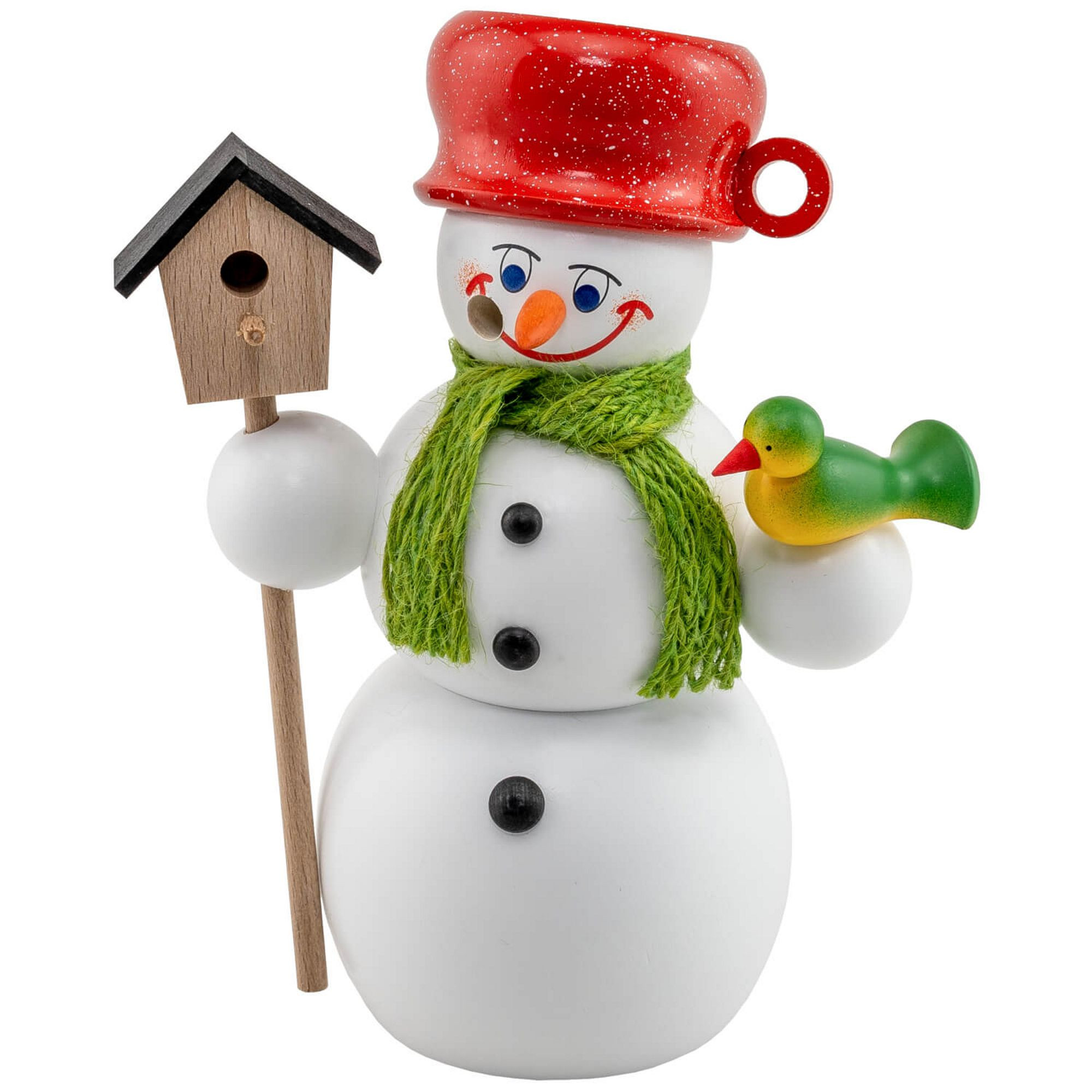 Räuchermann Schneemann mit Vogelhaus - Die Freundlichen Räuchermann Schneemann mit Vogelhaus - Die Freundlichen