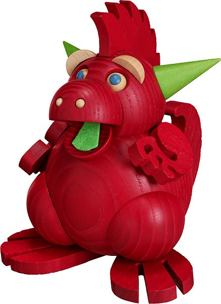 Seiffener Volkskunst eG Kugelräucherfigur Räucherdrache Feuerspucker Seiffener Volkskunst eG Kugelräucherfigur Räucherdrache Feuerspucker