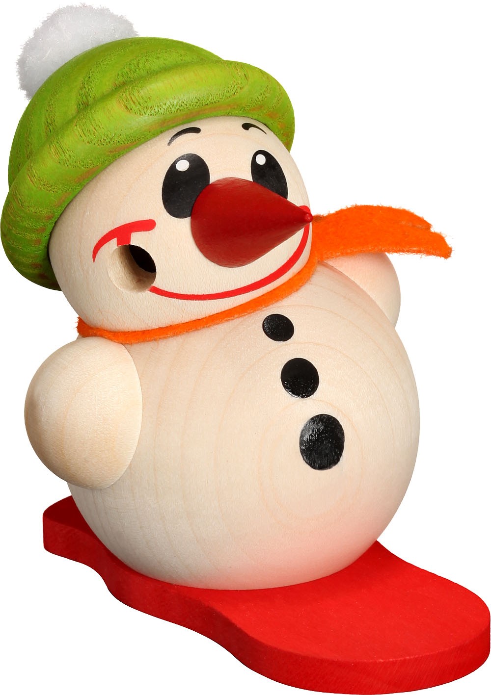Seiffener Volkskunst eG Kugelräucherfigur Cool Man klein mit Snowboard & Bommelmütze Seiffener Volkskunst eG Kugelräucherfigur Cool Man klein mit Snowboard & Bommelmütze