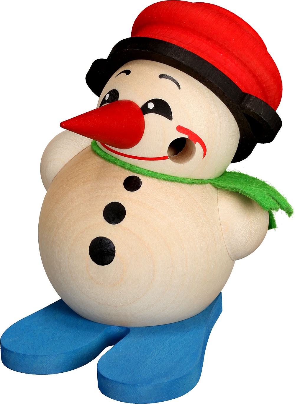 Seiffener Volkskunst eG Kugelräucherfigur Cool Man klein mit Ski & Topf Seiffener Volkskunst eG Kugelräucherfigur Cool Man klein mit Ski & Topf