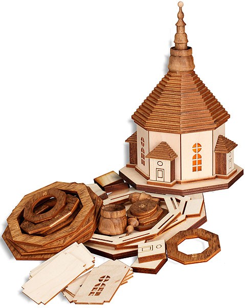 Bastelset Seiffener Kirche mit LED Beleuchtung Bastelset Seiffener Kirche mit LED Beleuchtung