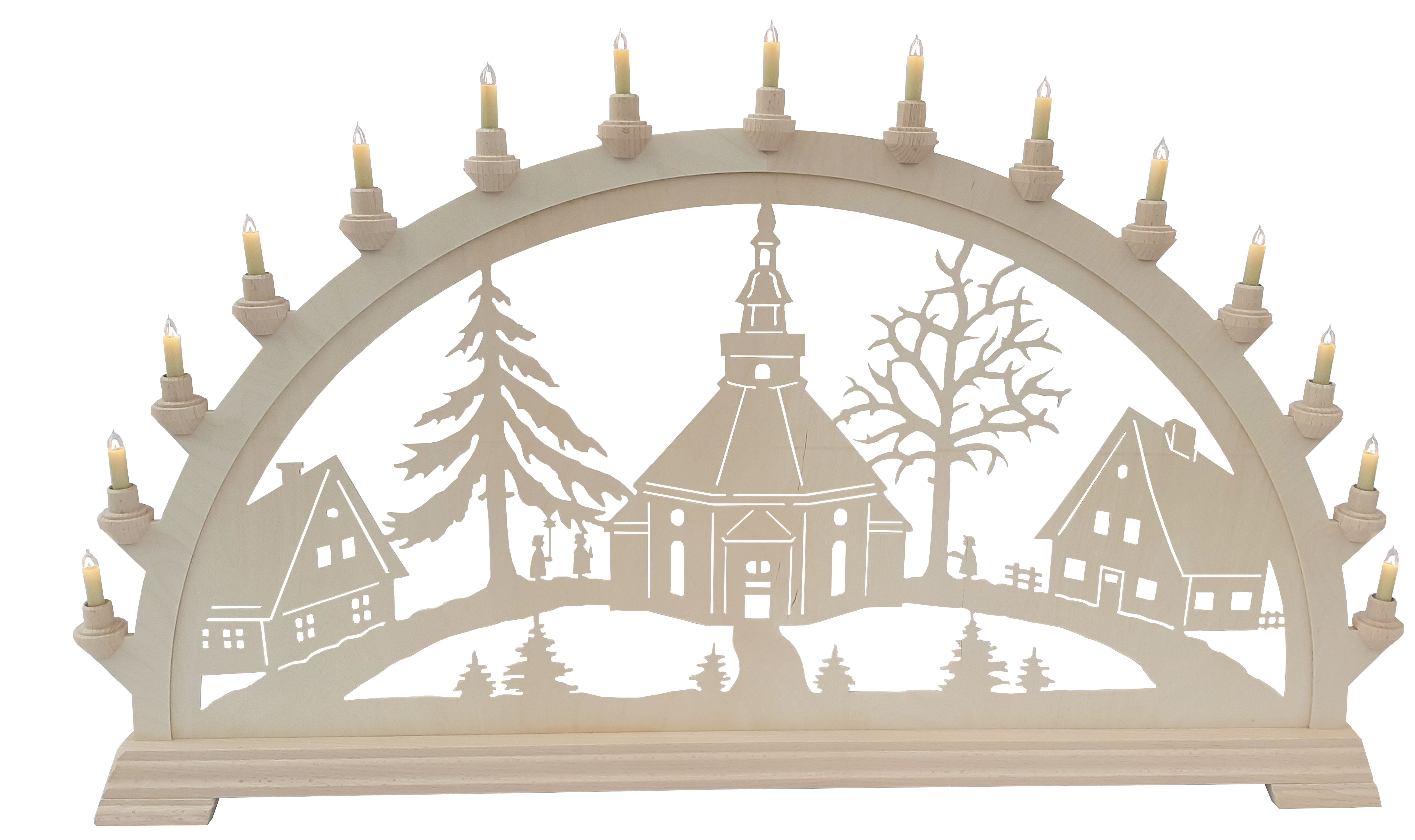 Taulin Schwibbogen Seiffener Kirche, groß Taulin Schwibbogen Seiffener Kirche, groß