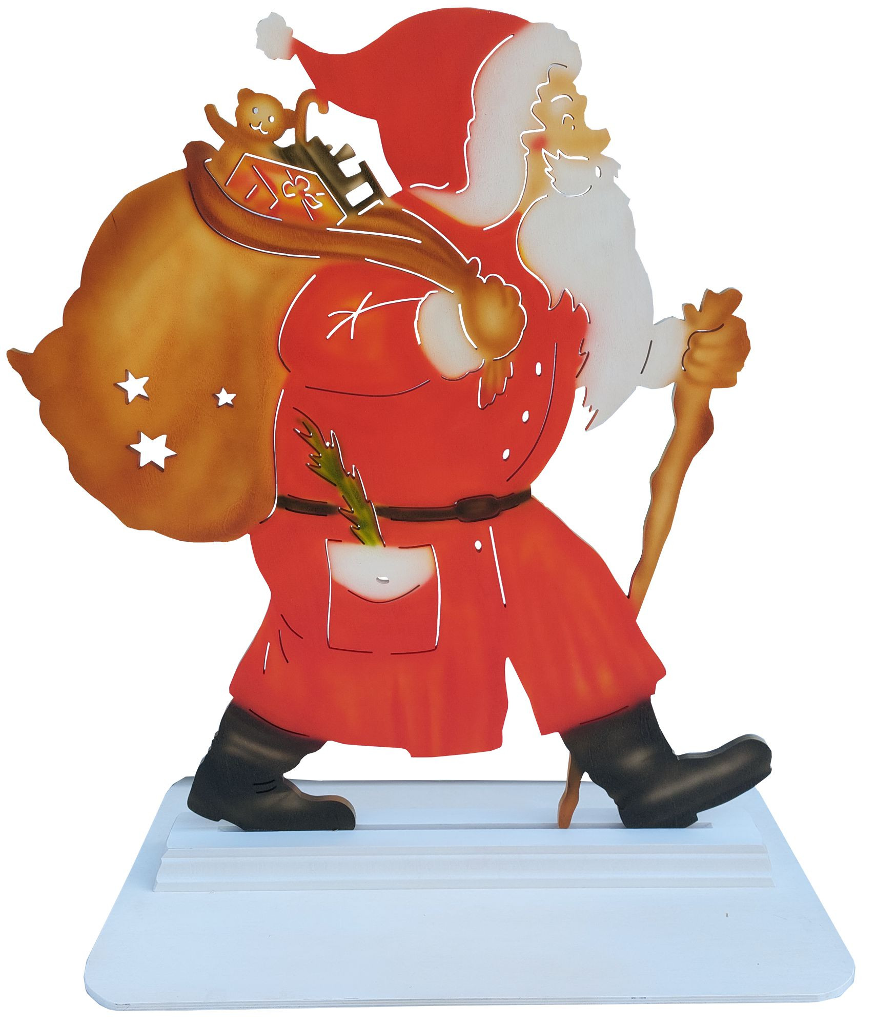 Taulin Fensterbild Weihnachtsmann läuft Taulin Fensterbild Weihnachtsmann läuft