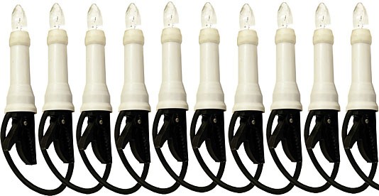 LED - Außenlichterkette für Außenschwibbogen - 10 elektr. Kerzen mit Trafo LED - Außenlichterkette für Außenschwibbogen - 10 elektr. Kerzen mit Trafo