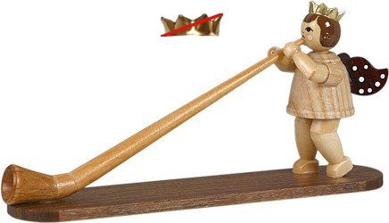 Ellmann Engel mit Alphorn- Natur ohne-Krone Ellmann Engel mit Alphorn- Natur ohne-Krone