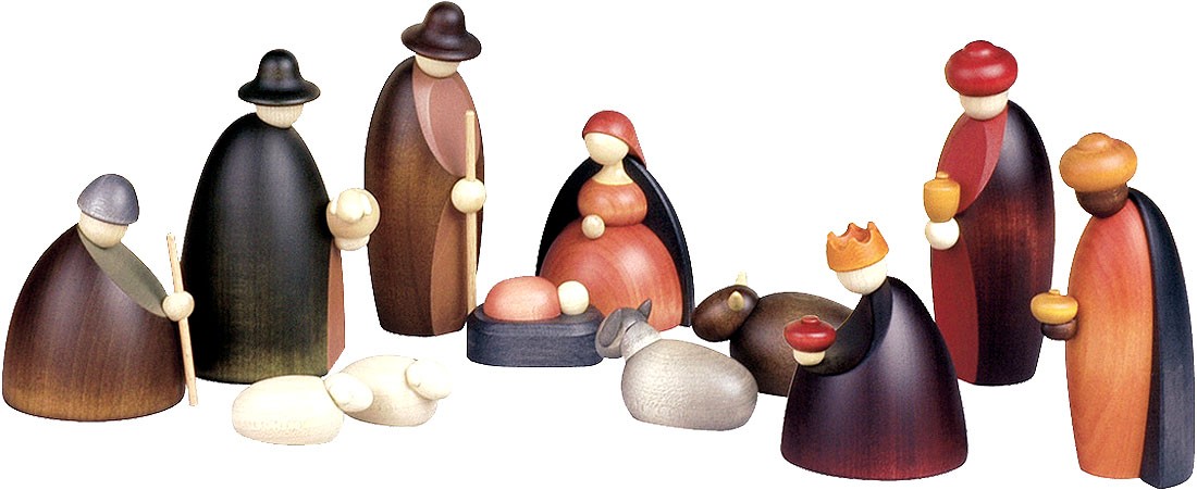 Björn Köhler Krippenfiguren 12-teilig, farbig Björn Köhler Krippenfiguren 12-teilig, farbig