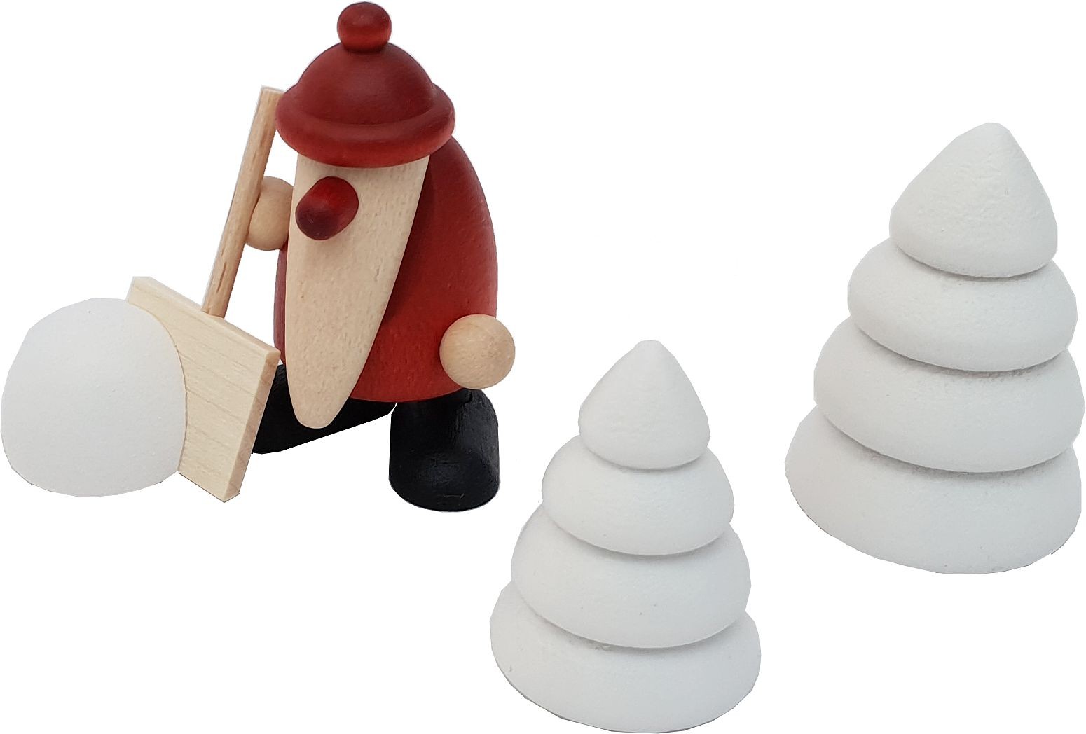 Björn Köhler Miniatur-Set 4 - Weihnachtsmann mit Schneeschippe und 2 Winterbäumen Björn Köhler Miniatur-Set 4 - Weihnachtsmann mit Schneeschippe und 2 Winterbäumen