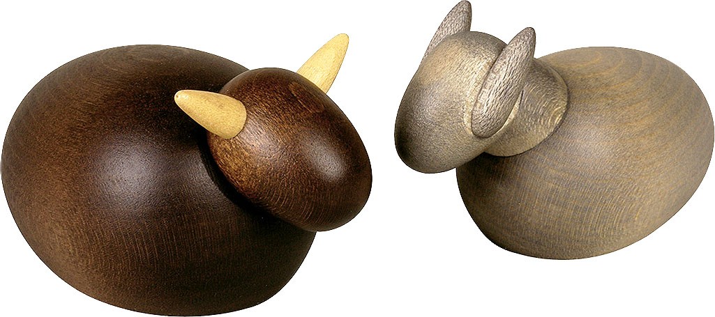 Björn Köhler Ochs und Esel, klein, farbig Björn Köhler Ochs und Esel, klein, farbig