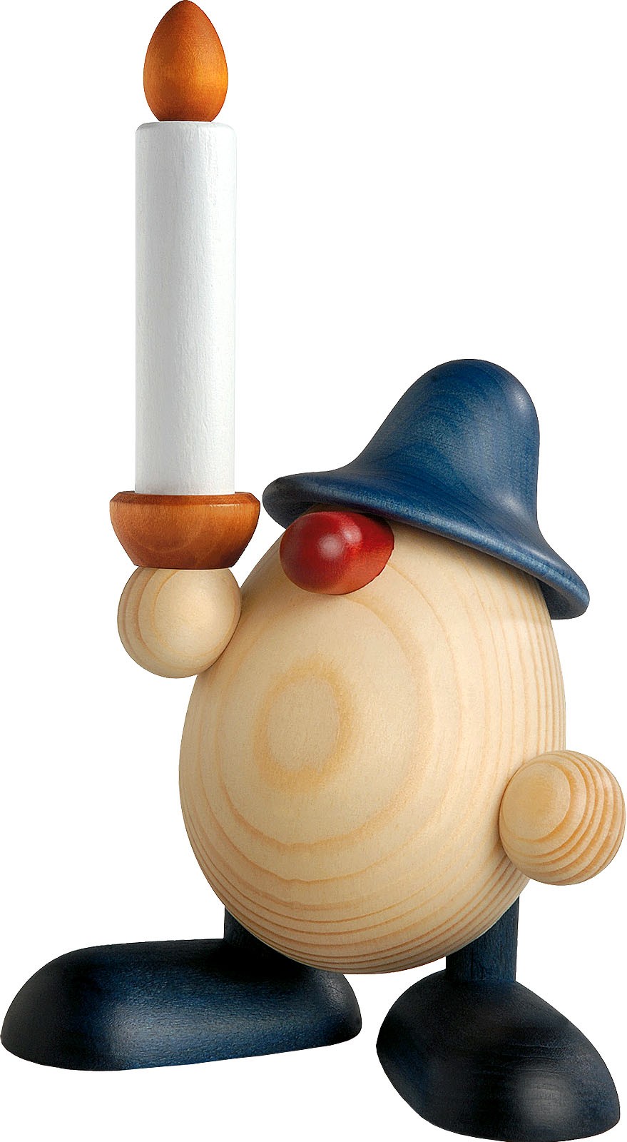 Björn Köhler Eierkopf Lichtgestalt Alfred mit Kerze, blau Björn Köhler Eierkopf Lichtgestalt Alfred mit Kerze, blau