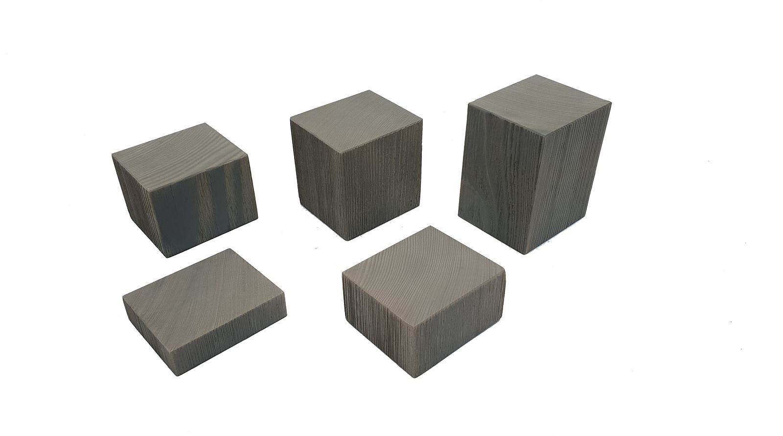 Björn Köhler Miniatur Deko-Set - Klötze, sägerau, grau Björn Köhler Miniatur Deko-Set - Klötze, sägerau, grau