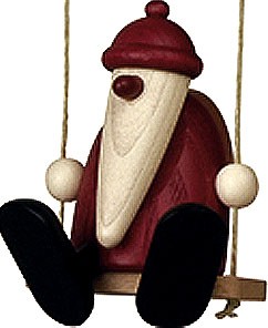 Björn Köhler Weihnachtsmann auf Schaukel, klein Björn Köhler Weihnachtsmann auf Schaukel, klein