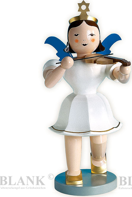 Blank Deko-Kurzrockengel mit Violine, 50 cm - farbig Blank Deko-Kurzrockengel mit Violine, 50 cm - farbig