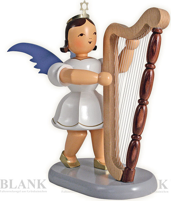 Blank Kurzrockengel mit Harfe, 22 cm - farbig Blank Kurzrockengel mit Harfe, 22 cm - farbig