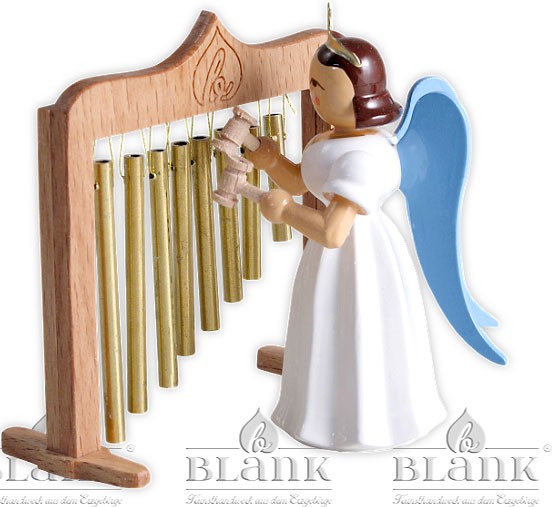 Blank Langrockengel mit Röhrenglockenspiel, farbig Blank Langrockengel mit Röhrenglockenspiel, farbig