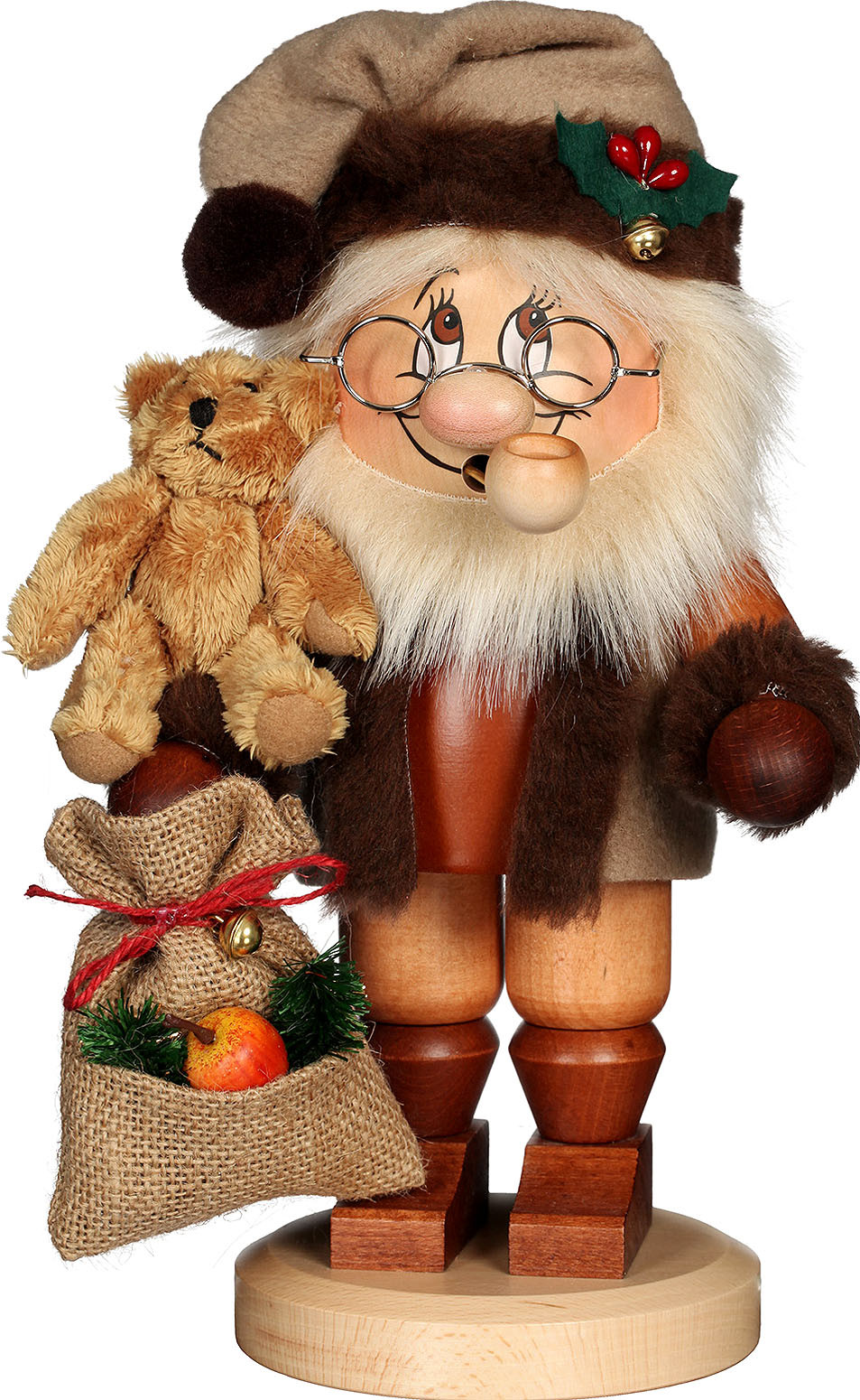 Christian Ulbricht Räuchermännchen Wichtel Weihnachtsmann mit Teddy Christian Ulbricht Räuchermännchen Wichtel Weihnachtsmann mit Teddy
