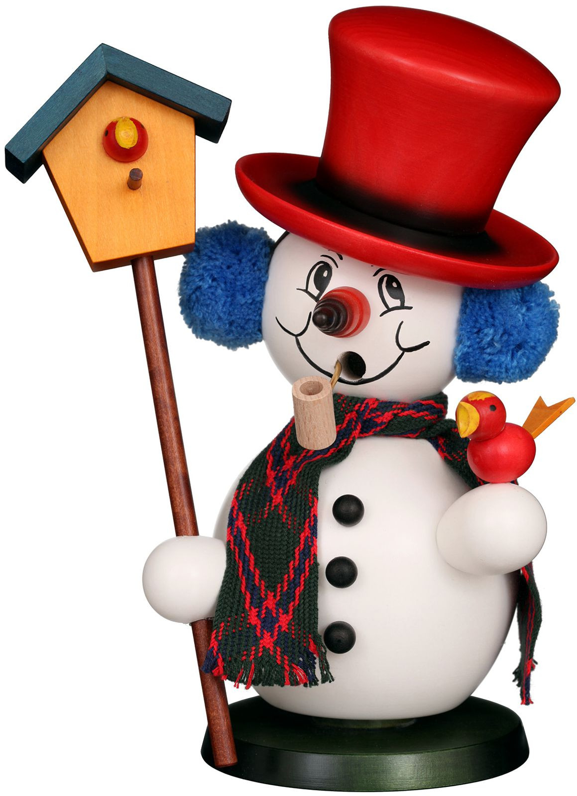 Christian Ulbricht Räuchermann Schneemann mit Vogelhaus Christian Ulbricht Räuchermann Schneemann mit Vogelhaus