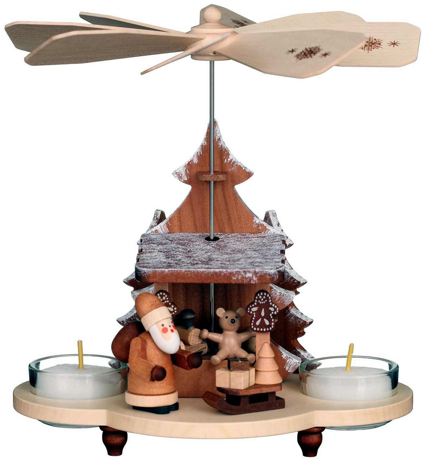 Christian Ulbricht Pyramide Weihnachtsmann auf Striezelmarkt natur Christian Ulbricht Pyramide Weihnachtsmann auf Striezelmarkt natur