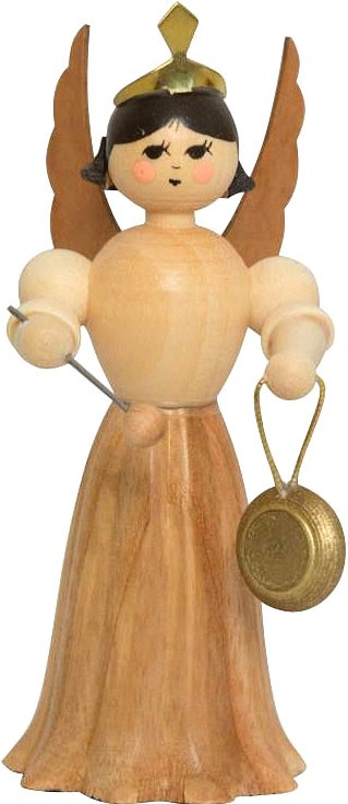 Drechslerei Kuhnert Konzertengel mit Gong, natur Drechslerei Kuhnert Konzertengel mit Gong, natur