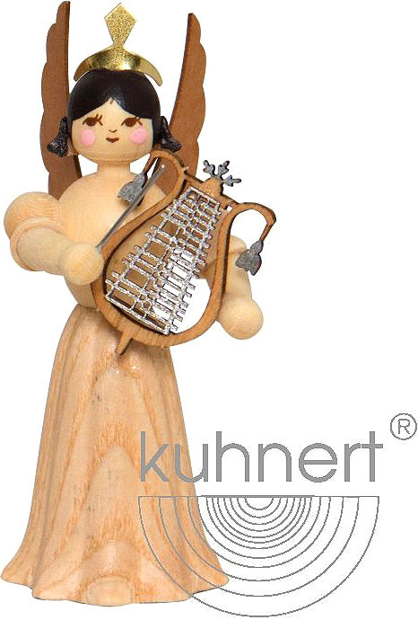 Drechslerei Kuhnert Konzertengel mit großer Lyra, natur Drechslerei Kuhnert Konzertengel mit großer Lyra, natur