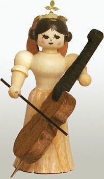 Drechslerei Kuhnert Konzertengel Sortiment 1, natur, klein - Cello Drechslerei Kuhnert Konzertengel Sortiment 1, natur, klein - Cello