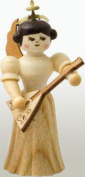 Drechslerei Kuhnert Konzertengel Sortiment 7, natur, klein - Balalaika Drechslerei Kuhnert Konzertengel Sortiment 7, natur, klein - Balalaika