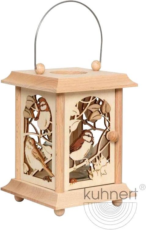 Drechslerei Kuhnert Tischlaterne - Vögel Drechslerei Kuhnert Tischlaterne - Vögel