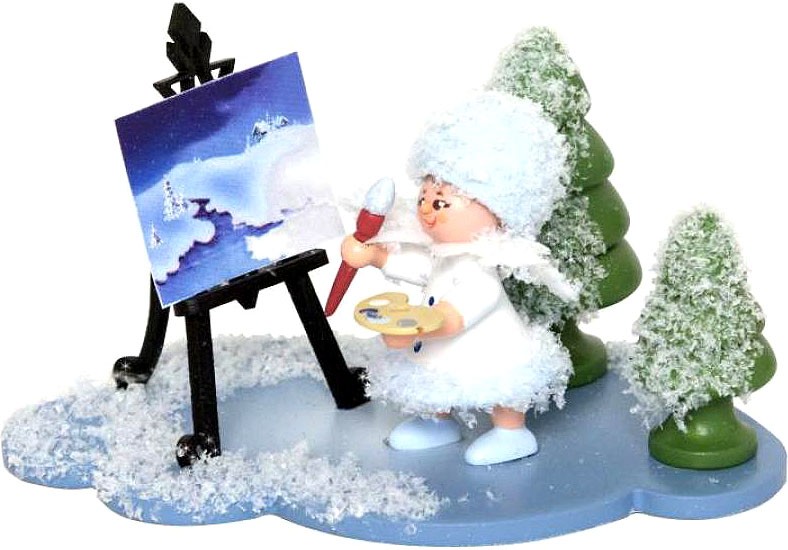 Drechslerei Kuhnert Schneeflöckchen mit Staffelei Drechslerei Kuhnert Schneeflöckchen mit Staffelei