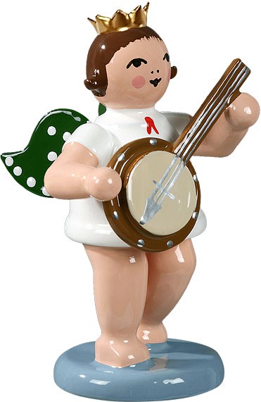 Ellmann Engel mit Banjo, mit Krone Ellmann Engel mit Banjo, mit Krone