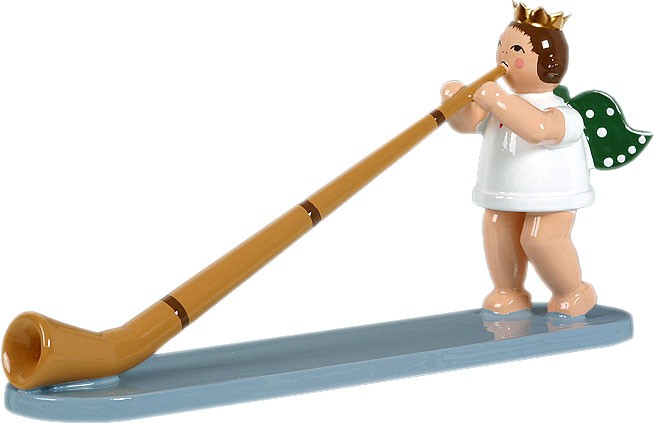 Ellmann Engel mit Alphorn, mit Krone Ellmann Engel mit Alphorn, mit Krone