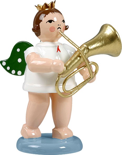 Ellmann Engel mit Tenorhorn, mit Krone Ellmann Engel mit Tenorhorn, mit Krone