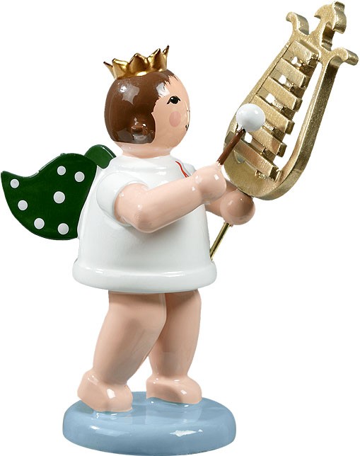 Ellmann Engel mit Lyraglockenspiel, mit Krone Ellmann Engel mit Lyraglockenspiel, mit Krone