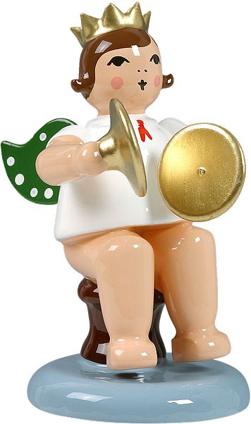 Ellmann Engel mit Becken, sitzend, mit Krone Ellmann Engel mit Becken, sitzend, mit Krone