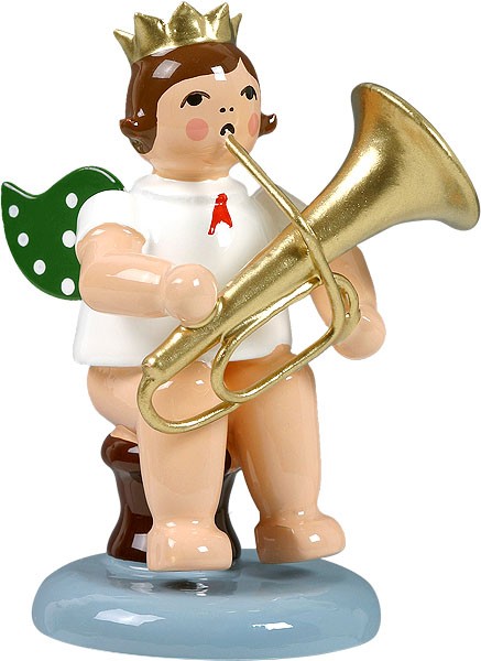 Ellmann Engel mit Tuba, sitzend, mit Krone Ellmann Engel mit Tuba, sitzend, mit Krone