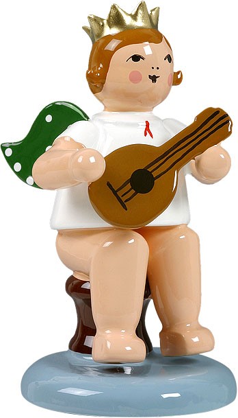 Ellmann Engel mit Mandoline, sitzend, mit Krone Ellmann Engel mit Mandoline, sitzend, mit Krone