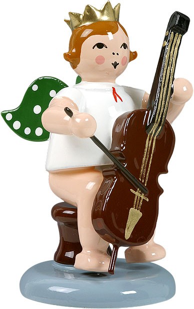 Ellmann Engel mit Cello, sitzend, mit Krone Ellmann Engel mit Cello, sitzend, mit Krone
