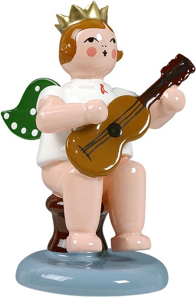 Ellmann Engel mit Gitarre, sitzend, mit Krone Ellmann Engel mit Gitarre, sitzend, mit Krone